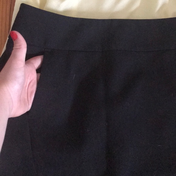 LOFT Black Pencil Skirt w/ POCKETS and back detail - Picture 2 of 7